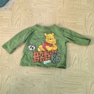 Disney 3-6M Winnie The Pooh Gree Shirt